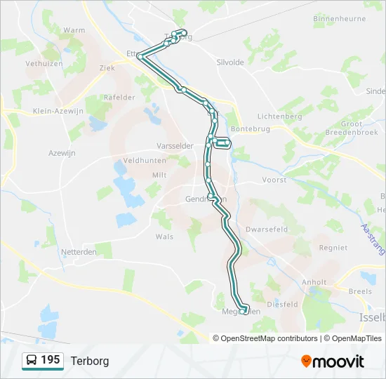 195 Bus Line Map