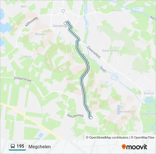 195 Bus Line Map