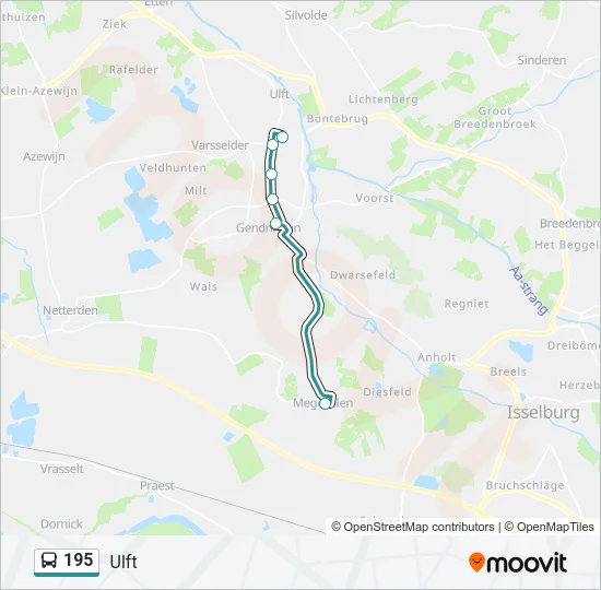195 Bus Line Map