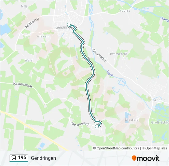 195 Bus Line Map