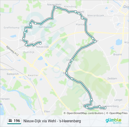 Bus 196 Route Map 196 Route: Schedules, Stops & Maps - 'S-Heerenberg (Updated)