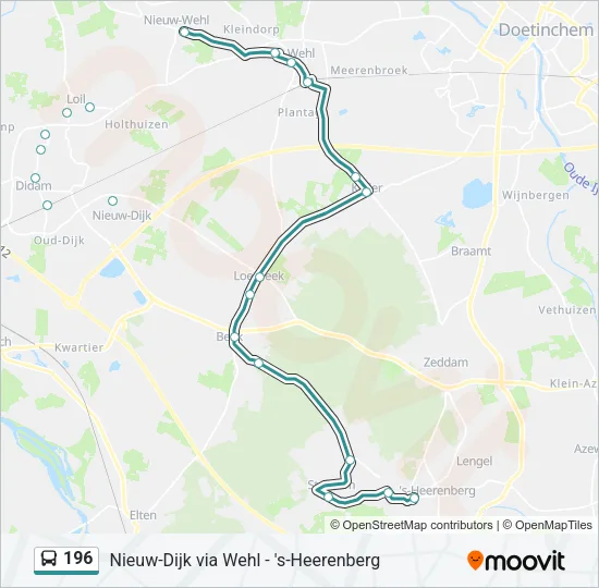 196 Bus Line Map