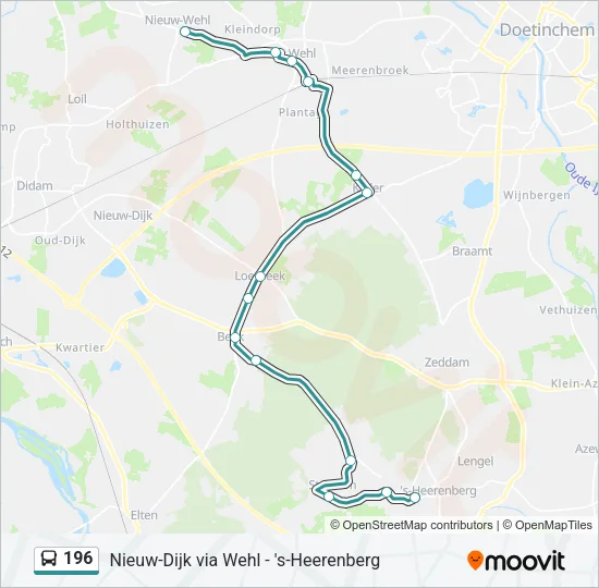 196 Bus Line Map