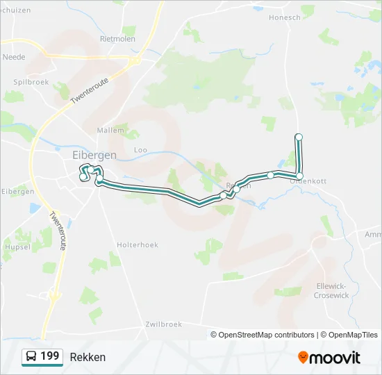 199 Bus Line Map