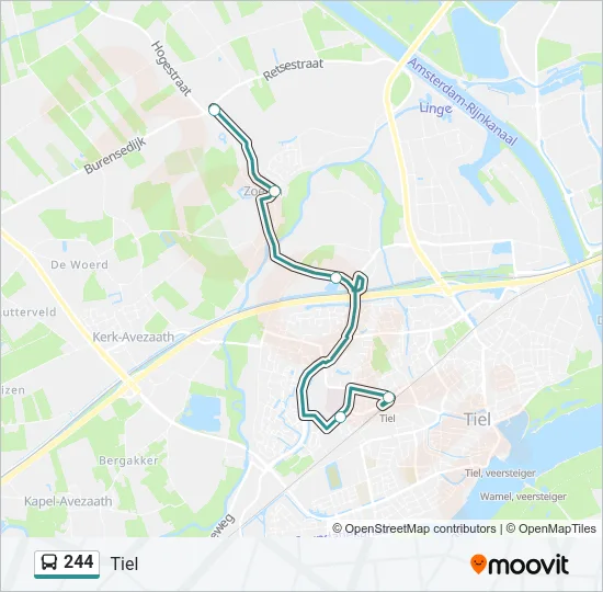 244 Bus Line Map