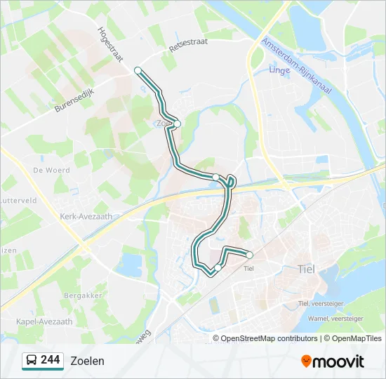244 Bus Line Map