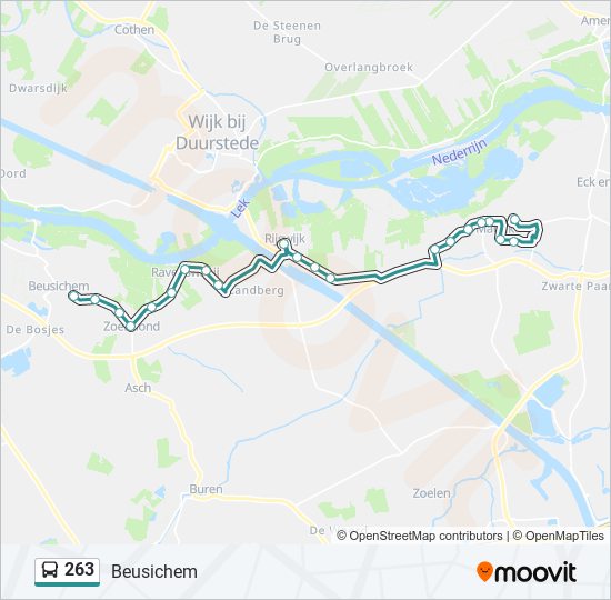 263 bus Line Map