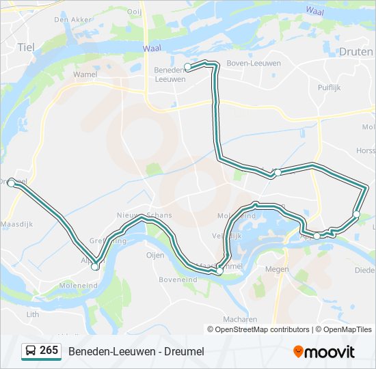 265 bus Line Map