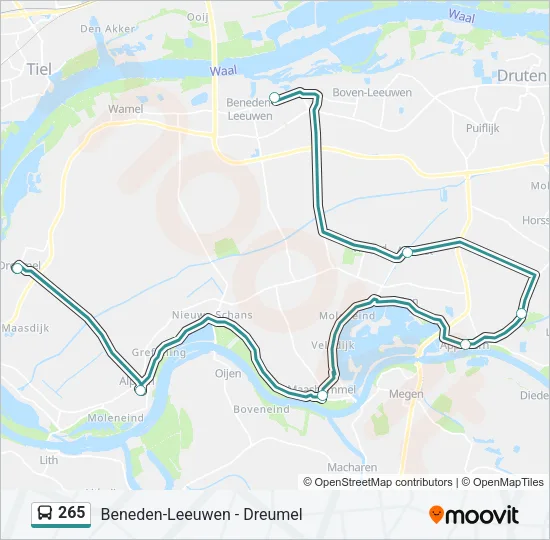 265 Bus Line Map