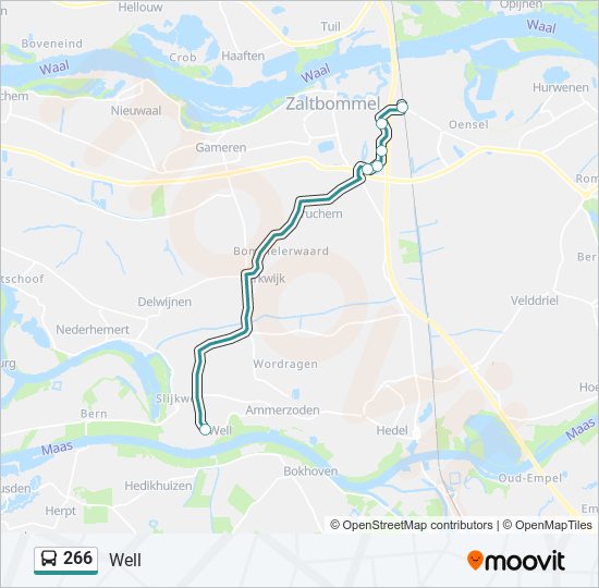 266 bus Line Map