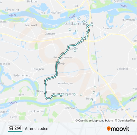 266 bus Line Map