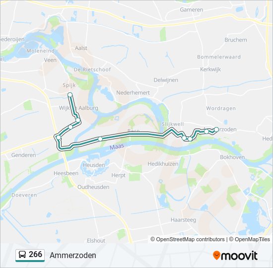 Bus 266 lijnkaart