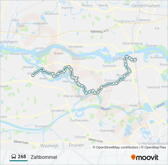 268 Bus Line Map