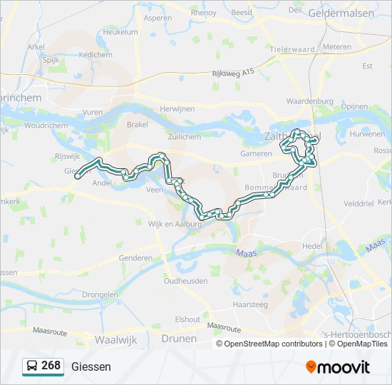 268 bus Line Map