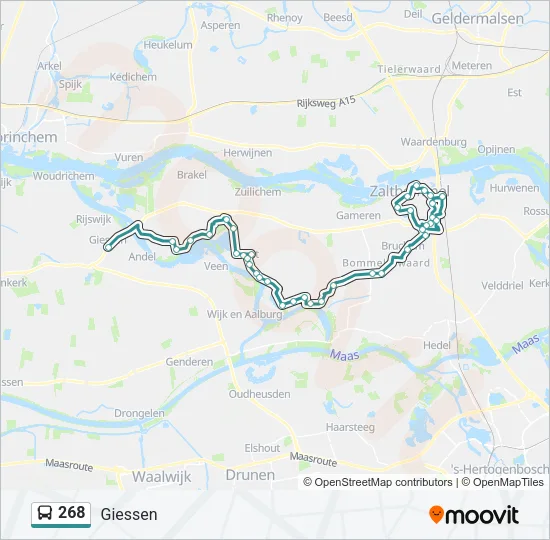 268 Bus Line Map