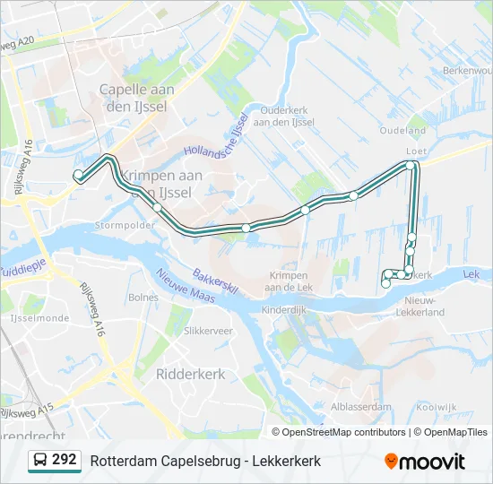 292 Bus Line Map