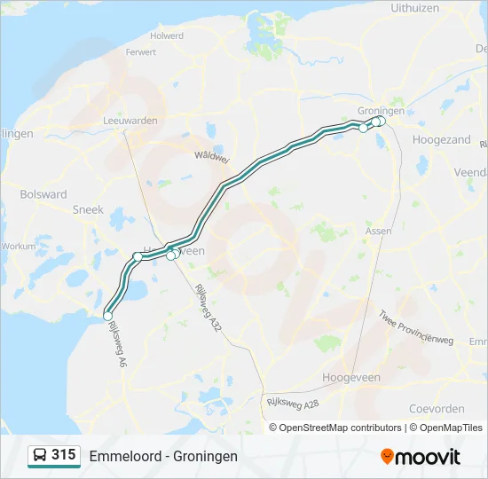 315 Bus Line Map