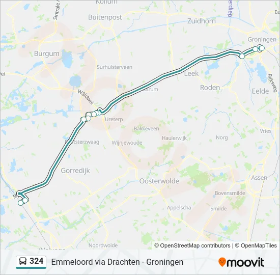 324 Bus Line Map