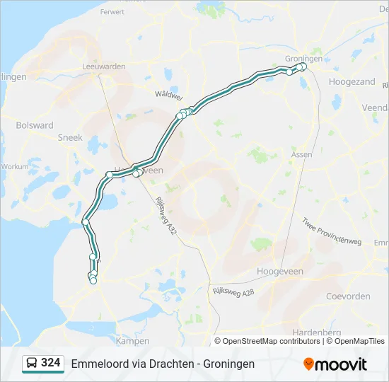 324 Bus Line Map