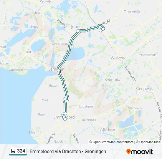 324 Bus Line Map