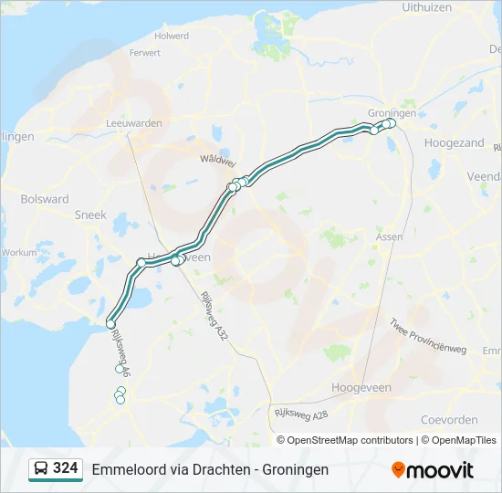 324 Bus Line Map