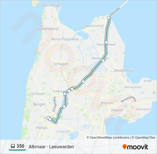 350 Bus Line Map