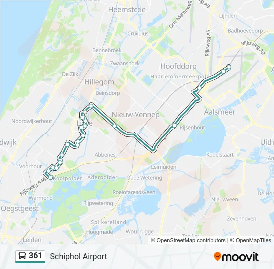 361 Bus Line Map