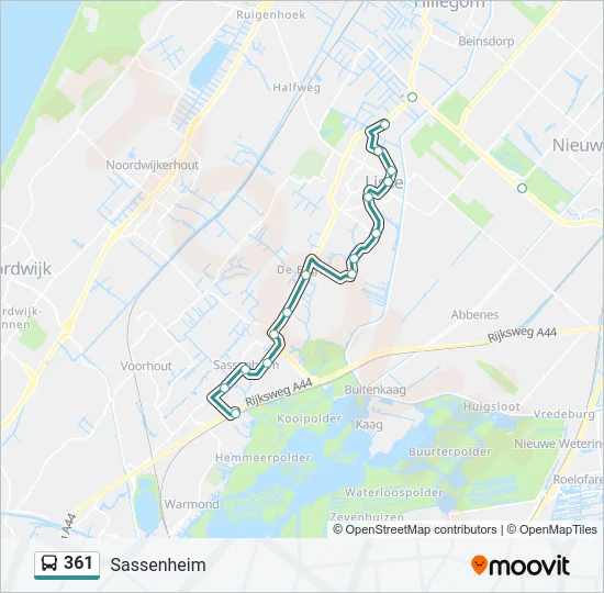 361 Bus Line Map