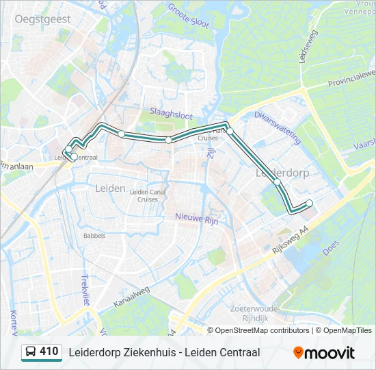410 Bus Line Map