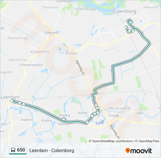 650 Bus Line Map