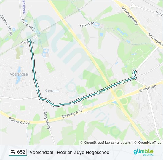 regiment Controle beha 652 Route: Schedules, Stops & Maps - Heerlen Zuyd Hogeschool (Updated)