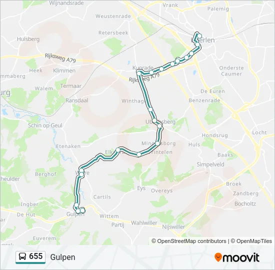 655 Bus Line Map