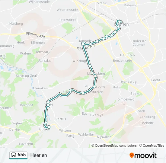 655 Bus Line Map