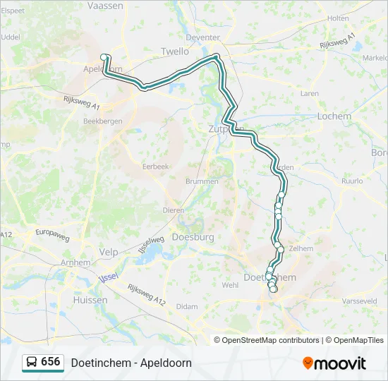 656 Bus Line Map