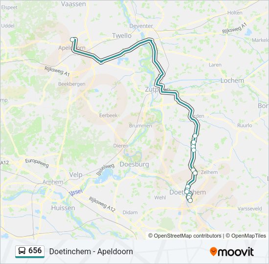 656 Bus Line Map