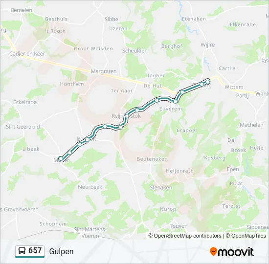 657 Bus Line Map