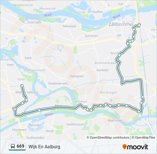 669 bus Line Map