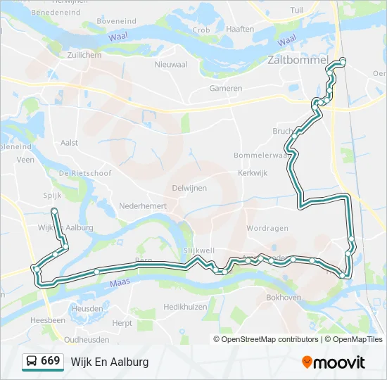 669 Bus Line Map
