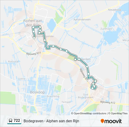 722 Bus Line Map