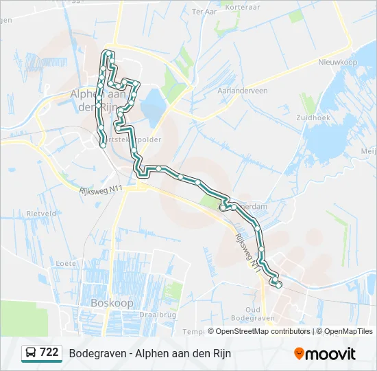 722 Bus Line Map