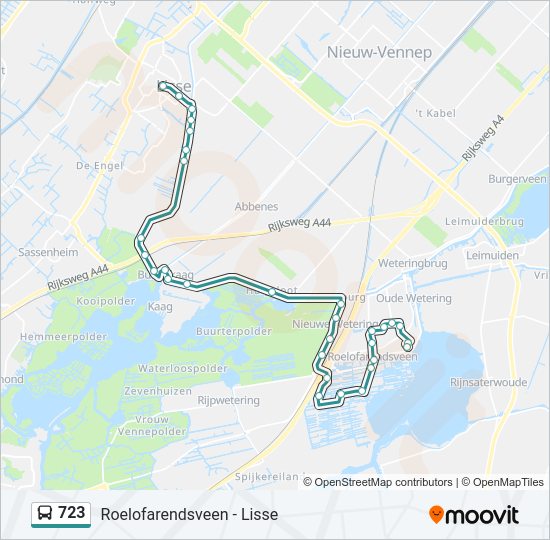 723 bus Line Map