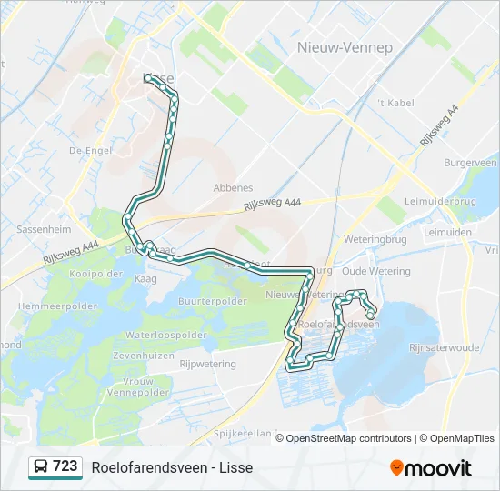 723 Bus Line Map