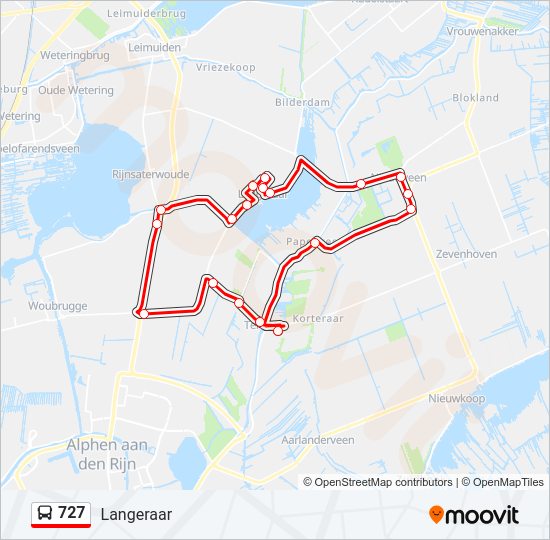 727 Bus Line Map