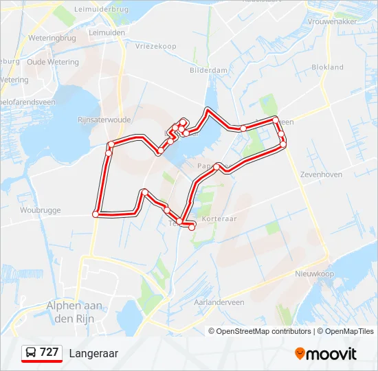 727 Bus Line Map