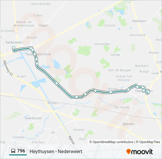 796 Bus Line Map