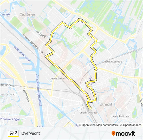 3 Bus Line Map