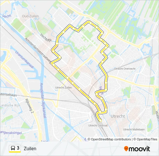 3 Bus Line Map