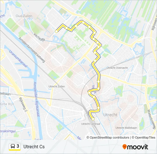 3 Bus Line Map