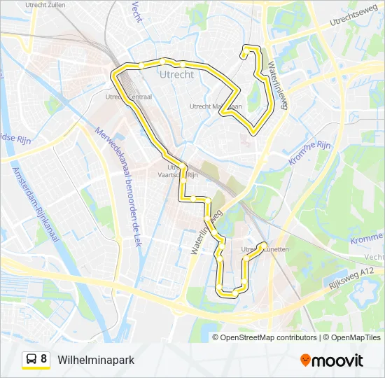 8 Bus Line Map