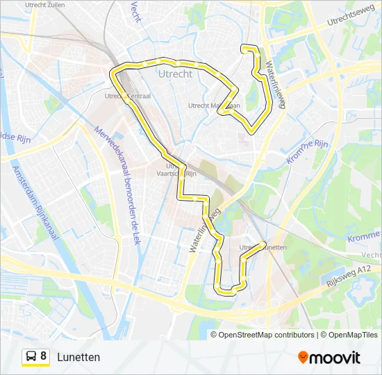 8 Bus Line Map